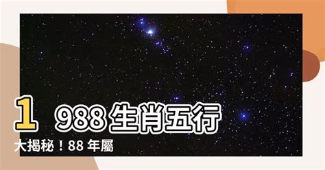 1988年屬龍|【1988年五行】1988年五行屬什麼？龍年出生五行缺什麼？